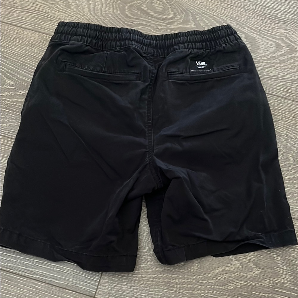 Vans Black Relaxed Fit Shorts with Elastic Waistband